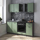 Кухонний комплект меблів 1.2 м верх, 1.8 м низ з МДФ фасадом Кухня з тумбою під духову шафу та для мийки, фото 6