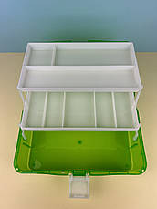 Контейнер-бокс пластиковий для майстрів манікюру великий, зелений, фото 3