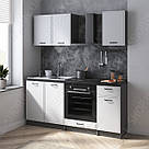 Кухонний комплект меблів 1.2 м верх, 1.8 м низ з МДФ фасадом Кухня з тумбою під духову шафу та для мийки, фото 7