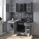 Кухонний комплект меблів 1.2 м верх, 1.8 м низ з МДФ фасадом Кухня з тумбою під духову шафу та для мийки, фото 9