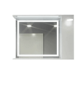 Зеркальный шкаф (1000*700) ШК27 для ванной комнаты с подсветкой, дверь справа