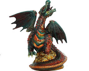 Скляна ялинкова іграшка дракон на скарбах символ року   Mostowski Family Дракон