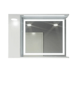 Зеркальный шкаф (900*700) ШК26 для ванной комнаты с подсветкой, дверь слева