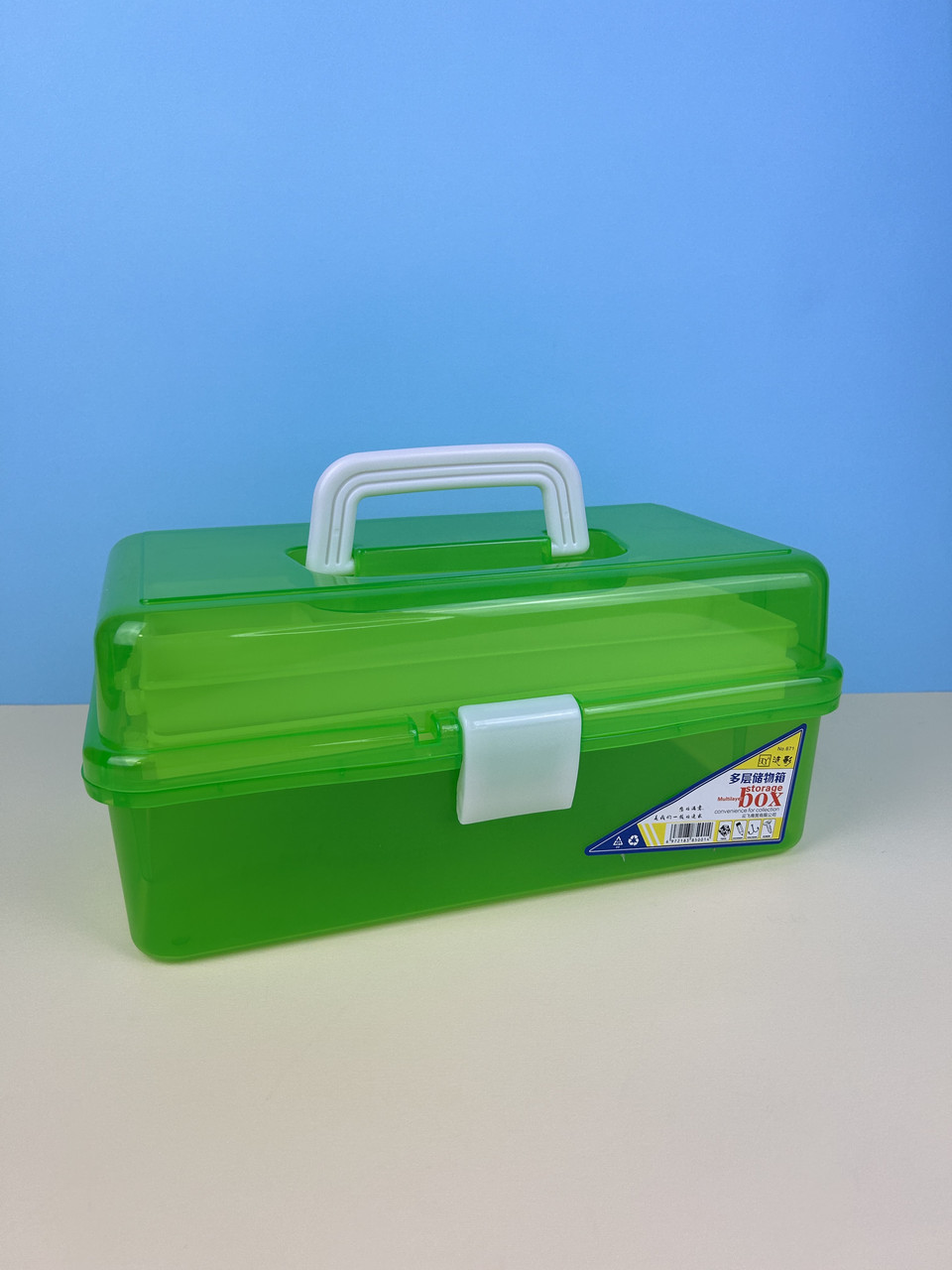 Контейнер-бокс пластиковий для майстрів манікюру великий, зелений