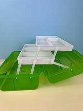 Контейнер-бокс пластиковий для майстрів манікюру великий, зелений, фото 2