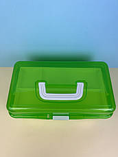 Контейнер-бокс пластиковий для майстрів манікюру великий, зелений, фото 4
