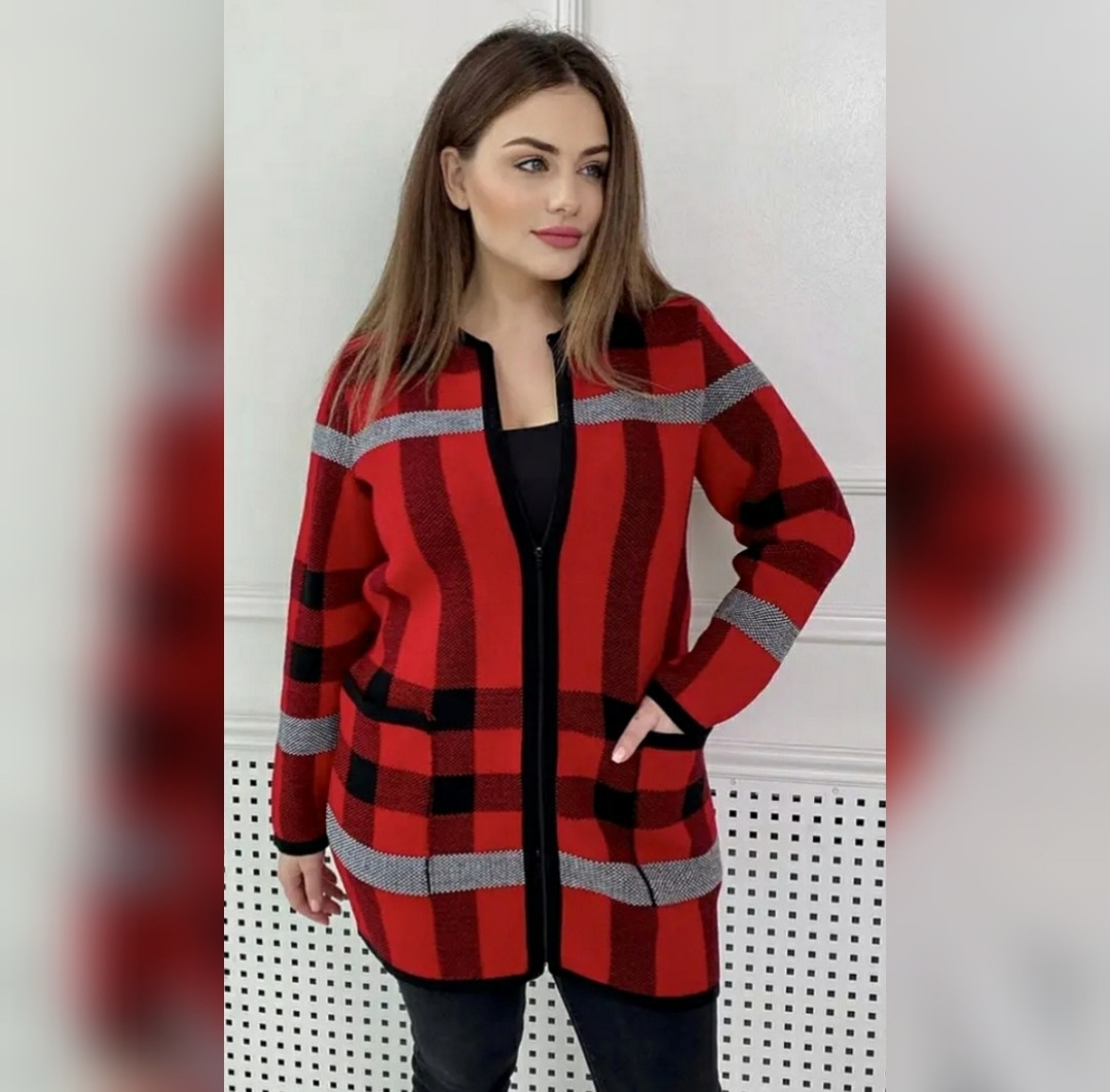 Жіночий кардиган на змійці великих розмірів Новинка