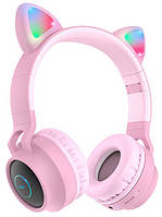 Навушники Bluetooth Stereo Hoco W27 Cat Ear pink