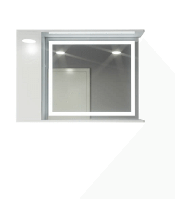 Зеркальный шкаф (1000*700) ШК27 для ванной комнаты с подсветкой, дверь слева