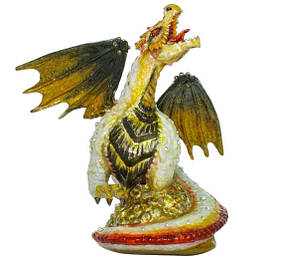 Скляна ялинкова іграшка дракон на скарбах символ року   Mostowski Family Дракон