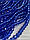 Намистини " Рондель 8 мм " кришталь  ,  сині   нитка 67 - 70  шт, фото 2
