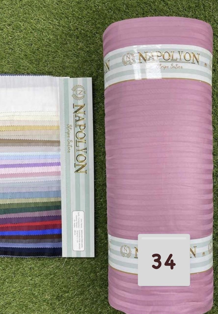 Тканина Страйп Сатин 240 см Туреччина Napolyon для постільної білизни, фото 1