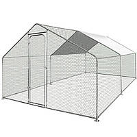 Вольєр для домашніх птахів, вольєр для курей, вольєр для птиці 3х4 м, модульний вольєр для птахів, легкий вольєр для вигулу,