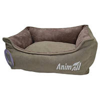 Лежанка AnimAll Nena S VELOURS BEIGE 6882 для собак і кішок, бежева, 45×35×16 см