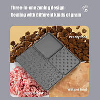 Миска - килимок для повільного годування - злизування для собак і котів 20х20см бежевий, фото 2