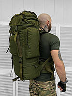 Тактический рюкзак с алюминиевым каркасом 100л Армейский рюкзак с алюминиевой рамой олива