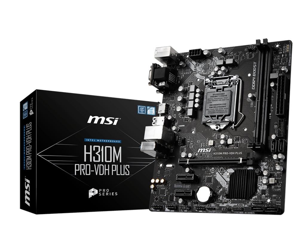 Материнська плата MSI H310M PRO-VDH (mATX, Intel H310, PCI-Ex16) s1151