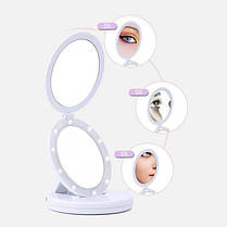 Дзеркало для макіяжу Large Mirror з LED-підсвічуванням. Колір: білий, фото 2