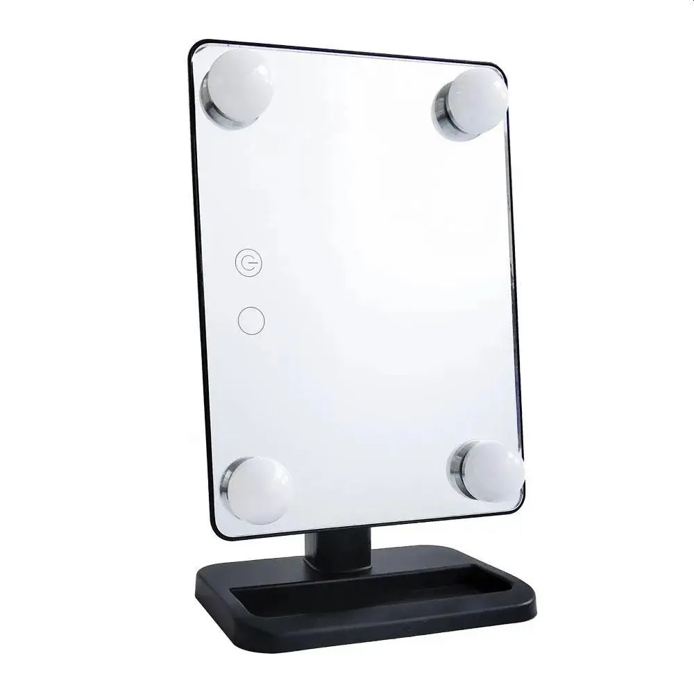 Настільне дзеркало для макіяжу Cosmetie mirror 360 Rotation Angel з підсвіткою. UI-696 Колір: чорний