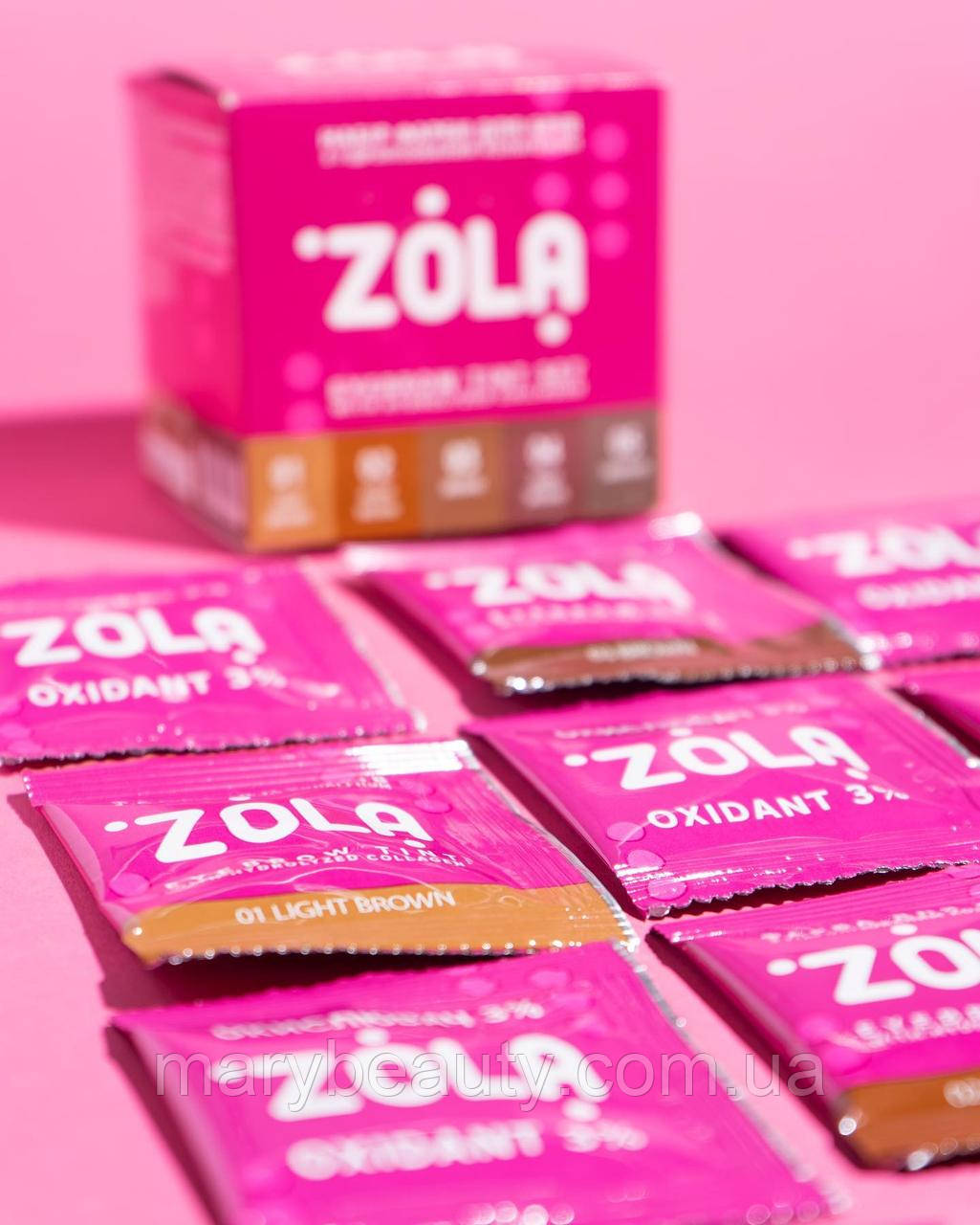 ZOLA Фарба для брів із колагеном в саше 03 Brown