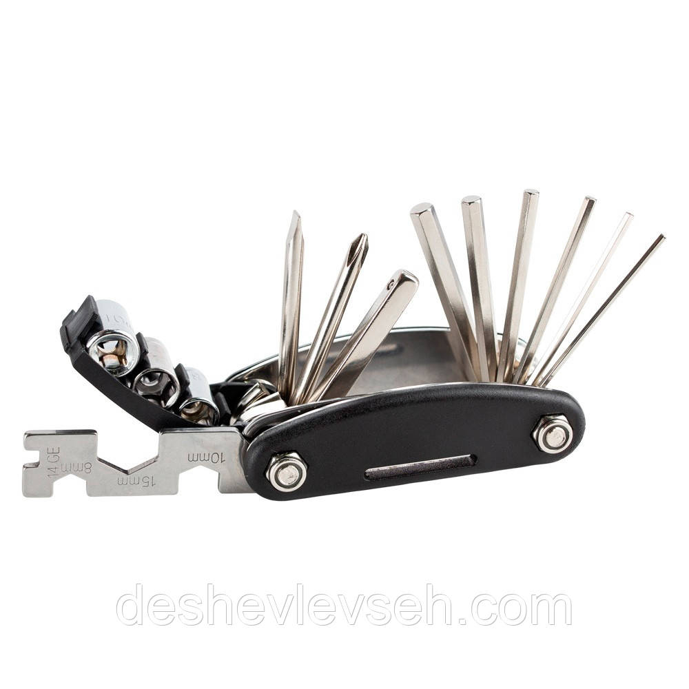 Мультиінструмент Sigma велосипедиста 90 мм 16в1+насадки, 4375621, (4375621), (Sigma), фото 1