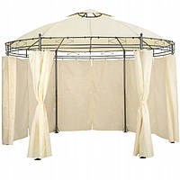 Круглий садовий павільйон Luxus 3,5 м Бежевий