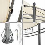 Круглий садовий павільйон Luxus 3,5 м Бежевий, фото 3