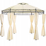 Круглий садовий павільйон Luxus 3,5 м Бежевий, фото 2