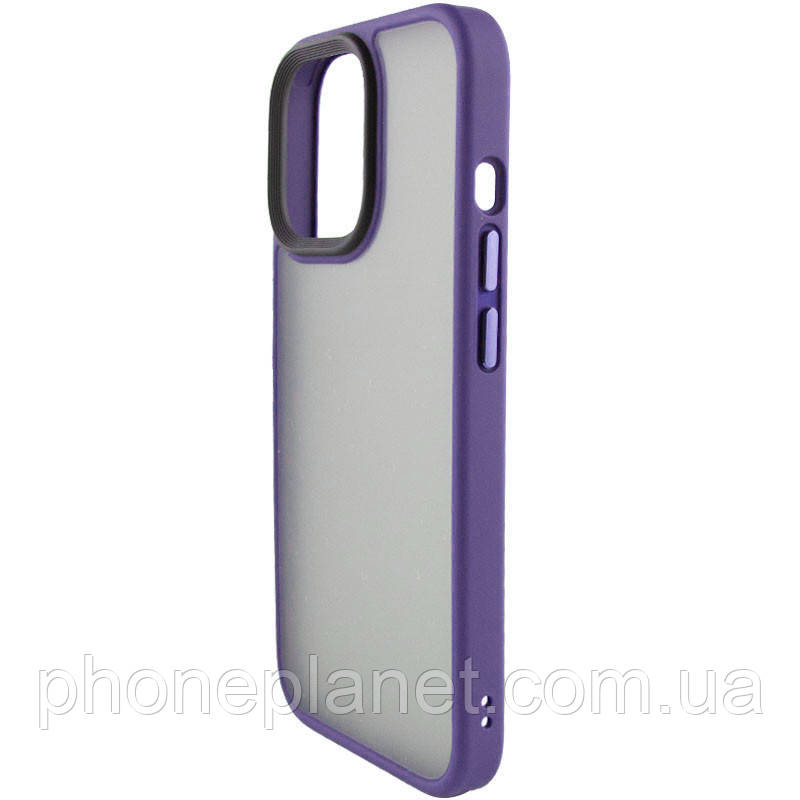 TPU+PC чохол Metal Buttons для Apple iPhone 14 Plus (6.7") TPU+PC, Темно-фіолетовий