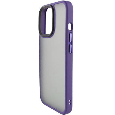 TPU+PC чохол Metal Buttons для Apple iPhone 13 (6.1") TPU+PC, Темно-фіолетовий