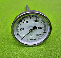 Термометр осевой трубчатый PAKKENS Ø63мм / Tmax = 500°С / гильза L=200 мм (с резьбой 1/2") Турция