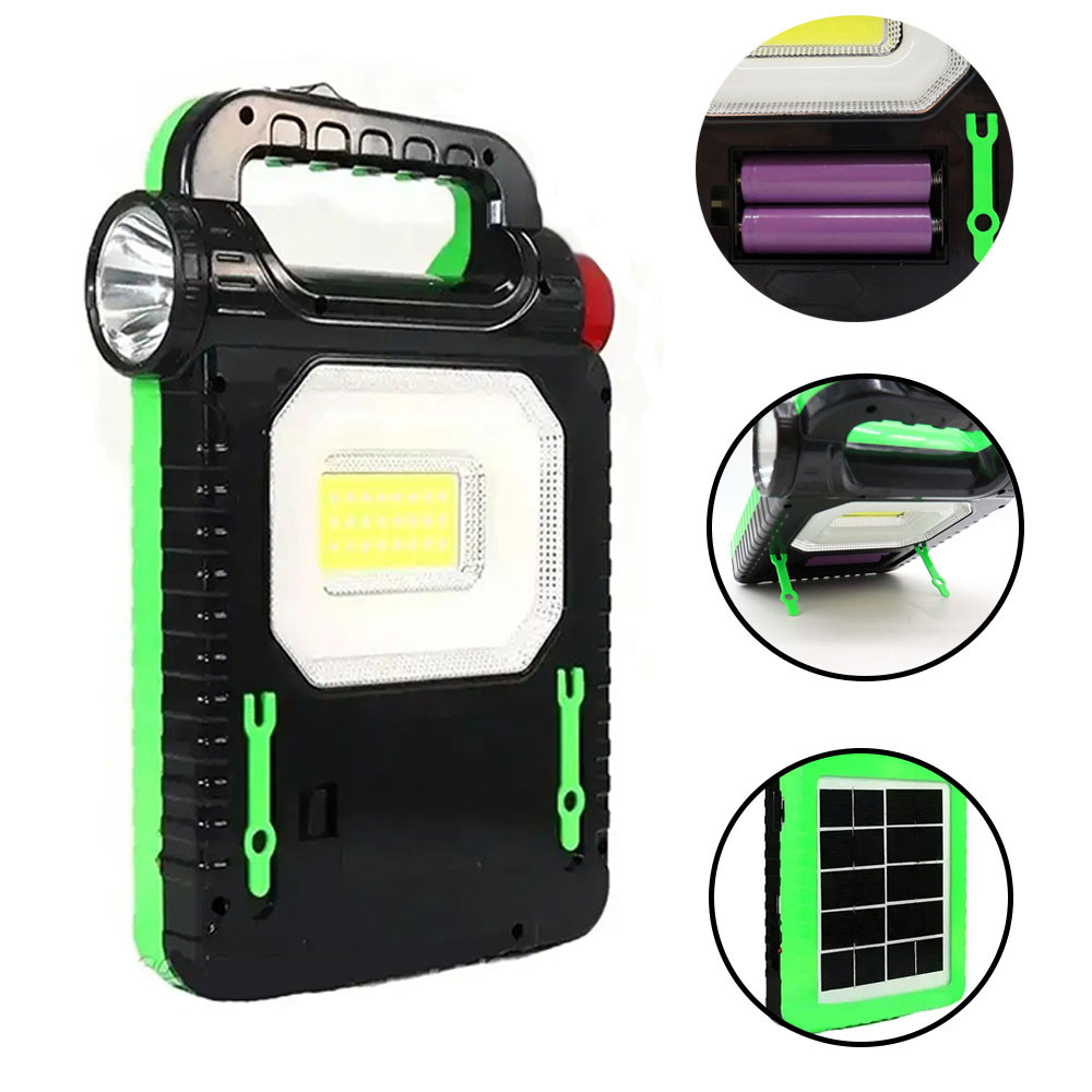 Акумуляторна лампа із сонячною панеллю 2400 MAH, JC-918 / Світлодіодний світильник, фото 1