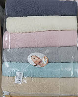 Махровые банные полотенца «DeLUX Hazel» 70*140 см (6 шт)