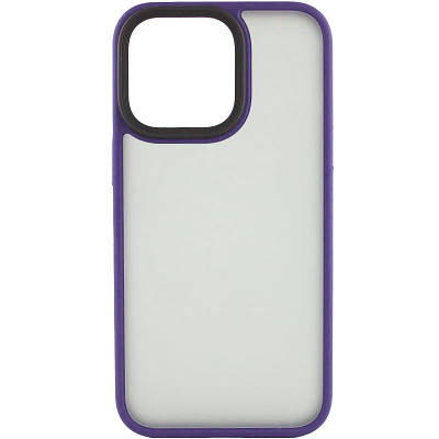 TPU+PC чохол Metal Buttons для Apple iPhone 14 Pro (6.1") TPU+PC, Темно-фіолетовий