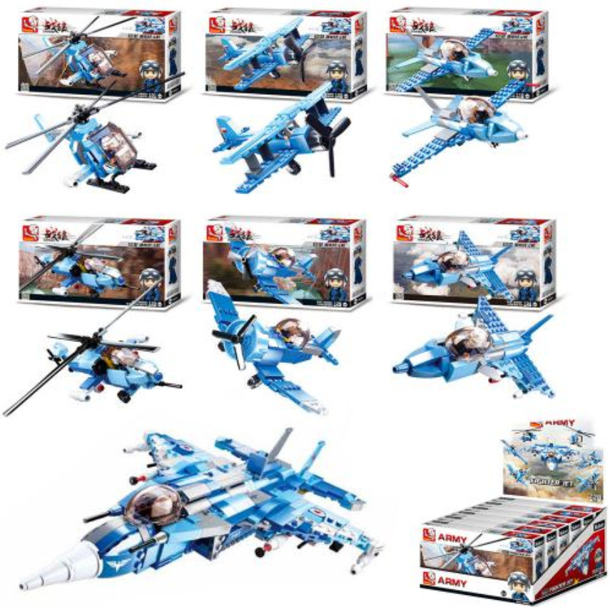 Конструктор SLUBAN Військовий літак 6в1 728 дет