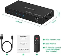 Переключатель разветвитель 4 в 1 AUBEAMTO 8K HDMI 2.1