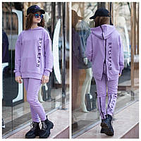 Спортивний костюм підлітковий для дівчат 158, 164, 170 блакитний бузьковий