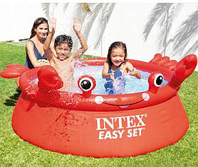 Круглий басейн для дітей на садову ділянку Інтекс (183х51 см) Intex круглий Краб