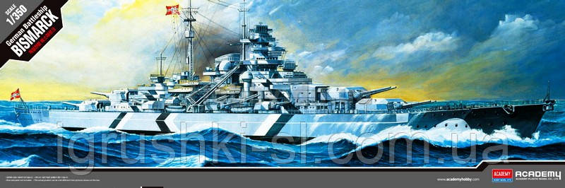 Збірна модель (1:350) German Battleship Bismarck