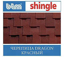 Бітумова черепиця BTM DRAGON SHINGLE Червоний (Туреччина)