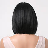 Перука чорна каре з чубчиком термоперука, фото 3