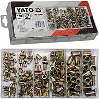 Набір Заклепок 150шт M3;М4;M5;M6;M8;M10 Сталевих YATO Комплект