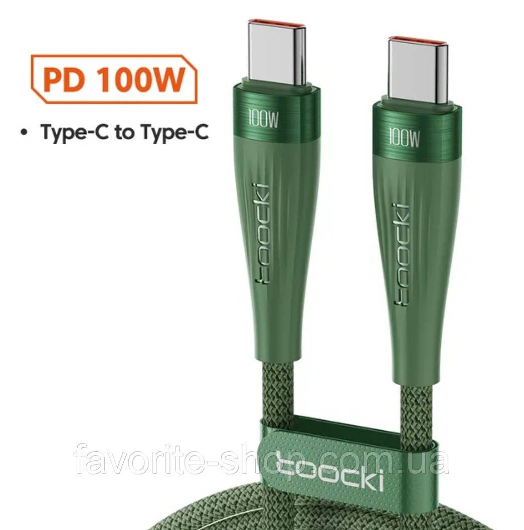 Кабель для заряджання телефона, ноутбука Toocki PD100W (2.0m), фото 1