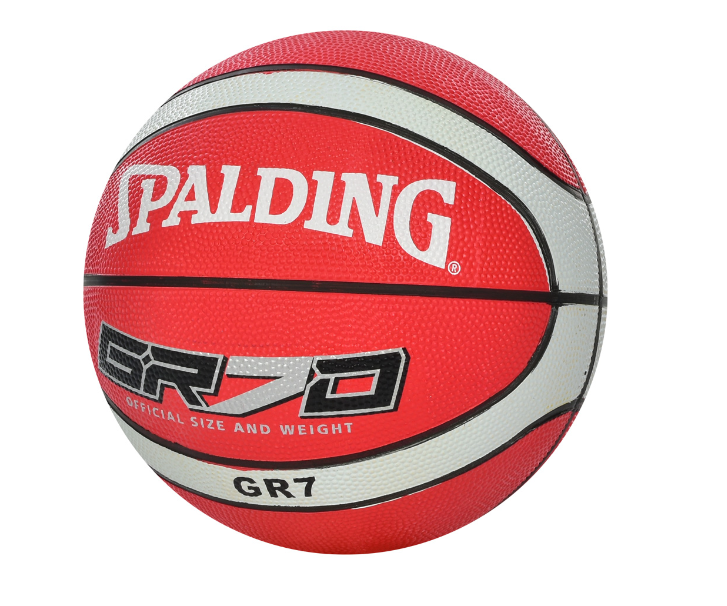 М'яч баскетбольний Spalding Official GR No7, гума, різн. кольори червоний і білий