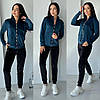 Повсякденний жіночий велюровий костюм кофта на блискавці та штани Da5392, фото 10
