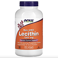 Соєвий лецитин, NOW Soy Lecithin 1,200 mg 200 рідких капсул