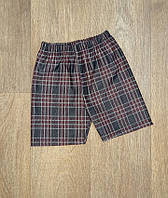 Детские трикотажные шорты в клетку на мальчика опт от производителя р.28 30 32 34