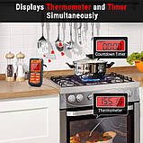 Термометр кухонний ThermoPro TP-06B (від -10 до +300 °C) з виносним датчиком. Прогумований корпус, фото 3