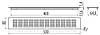 Алюмінієва вентиляційна решітка 500х80 мм Колір — Шліфована Сталь, фото 7