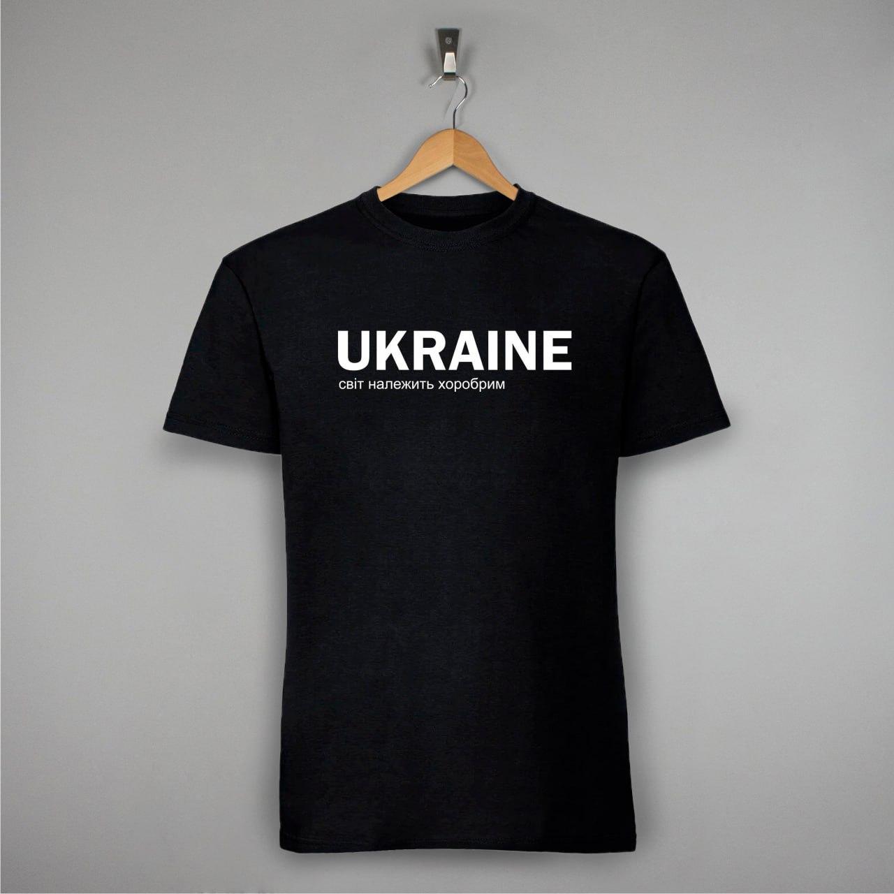 Футболка Ukraine чоловіча чорна якісний принт